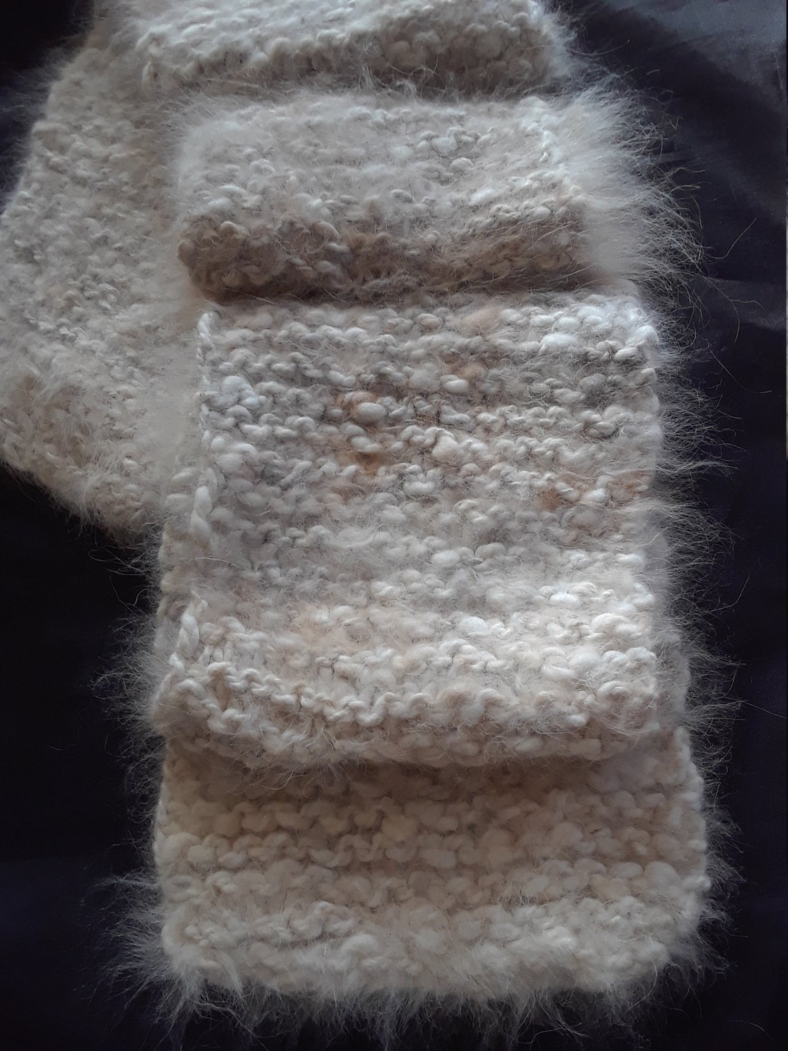 Angora Rabbit Scarf in Natural color Free Shipping in USA image 2