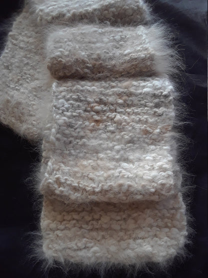 Angora Rabbit Scarf in Natural color Free Shipping in USA image 2