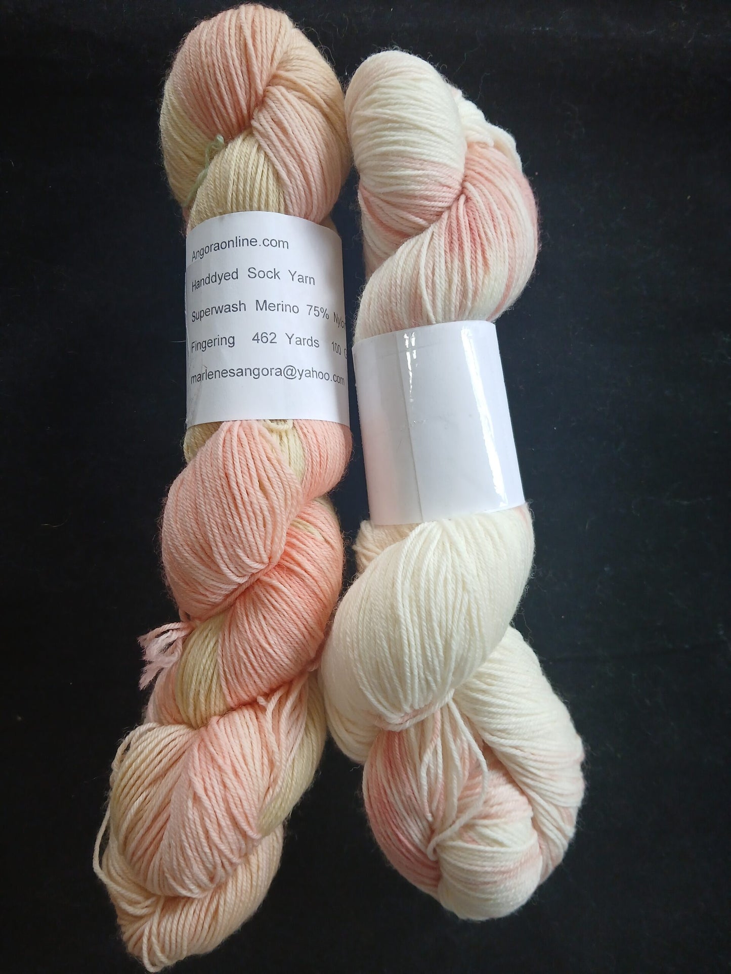 Hand dyed Yarn Peaches & Cream, Sock/ Fingering Yarn image 2