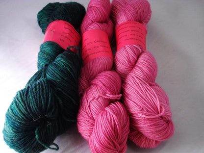Hand dyed SW Merino Cashmere Nylon Yarn, Fingering image 2