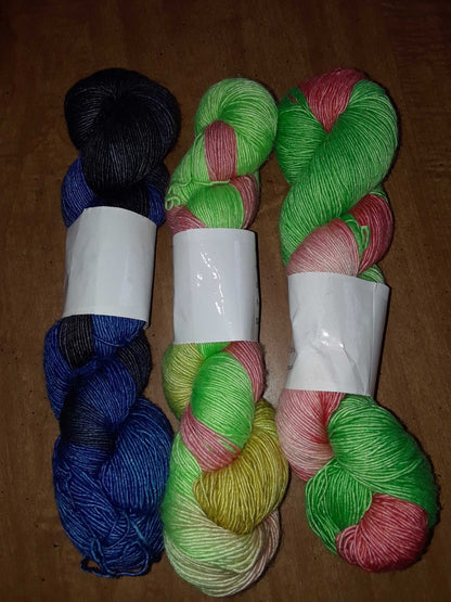 Hand Dyed 70% Merino 30% Silk Yarn, 438 Yd 100g image 1