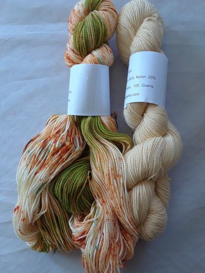 Hand dyed Yarn Super Speckled Yarn Merino Nylon Yarn fingering yarn image 1