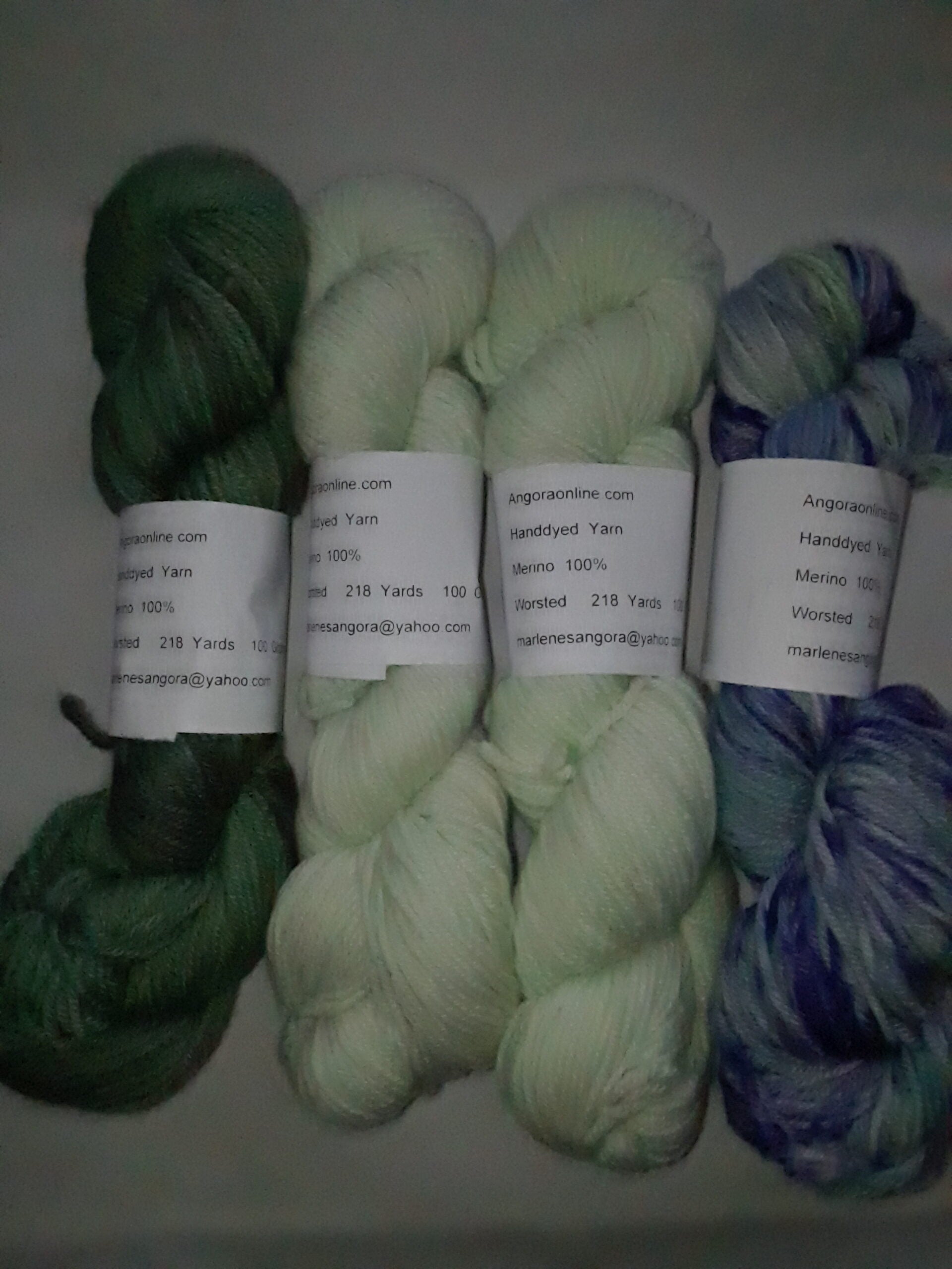 Hand Dyed SW Merino Yarn, Worsted, 218 yd. image 0