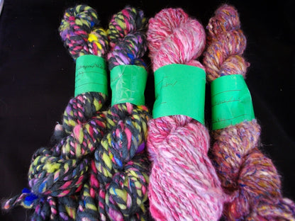 Handspun Hand dyed Angora Merino Yarn Bulky image 1