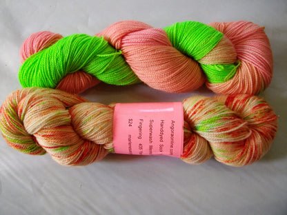 Hand Dyed Sparkle Sock Yarn,  435 fingering image 1