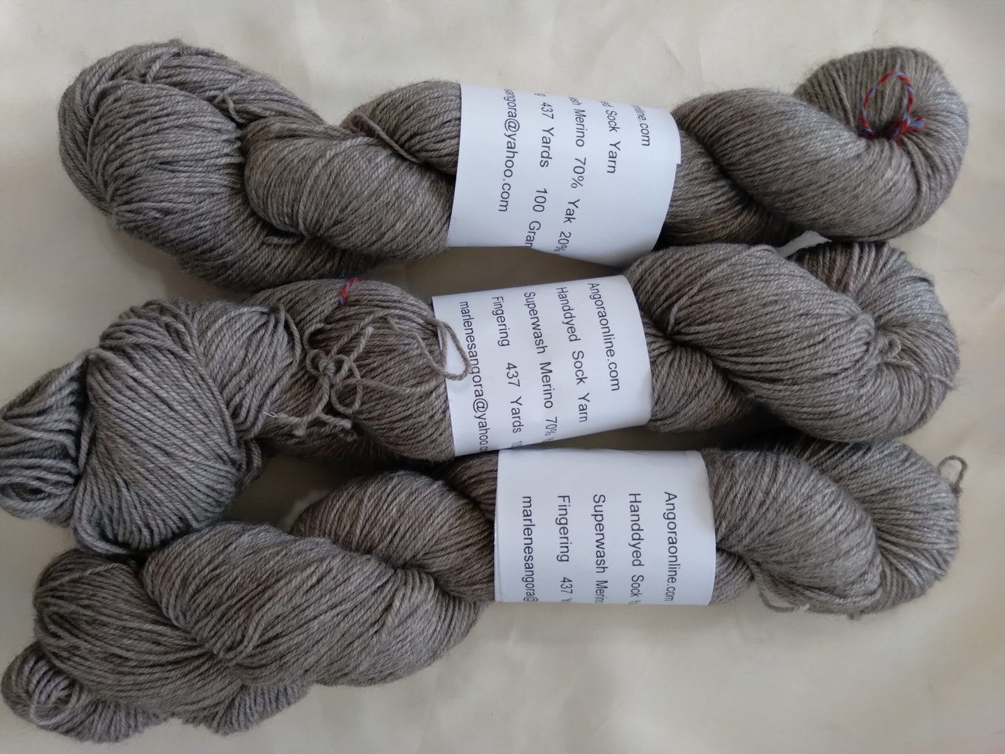 Natural Gray Yak, Merino, Nylon Yarn, Yak Yarn, Fingering weight image 1