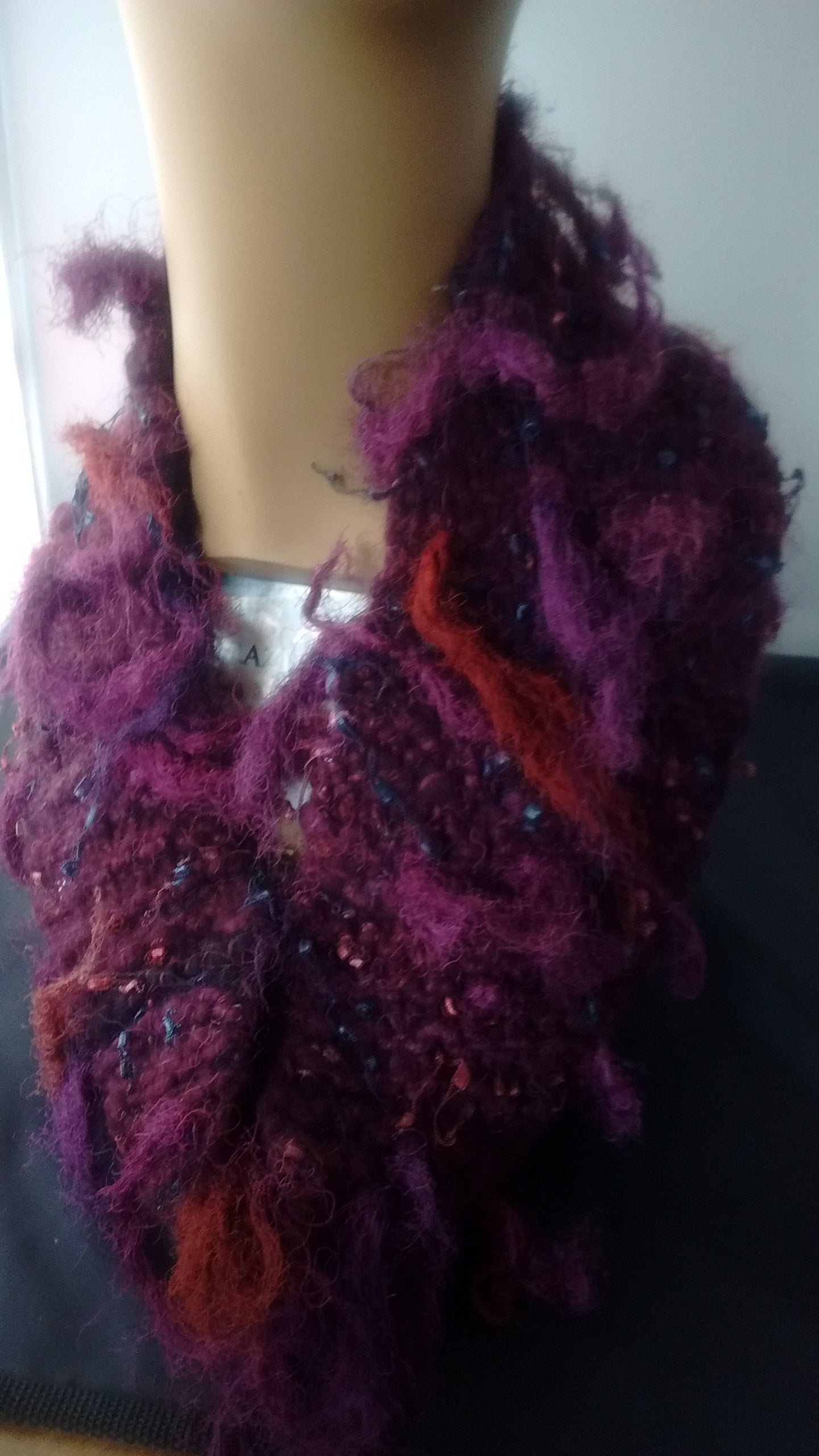 Angora Cowl Angora Infinity Scarf Wearable Art image 0