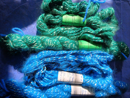 Handspun Hand Dyed Angora Yarn image 1