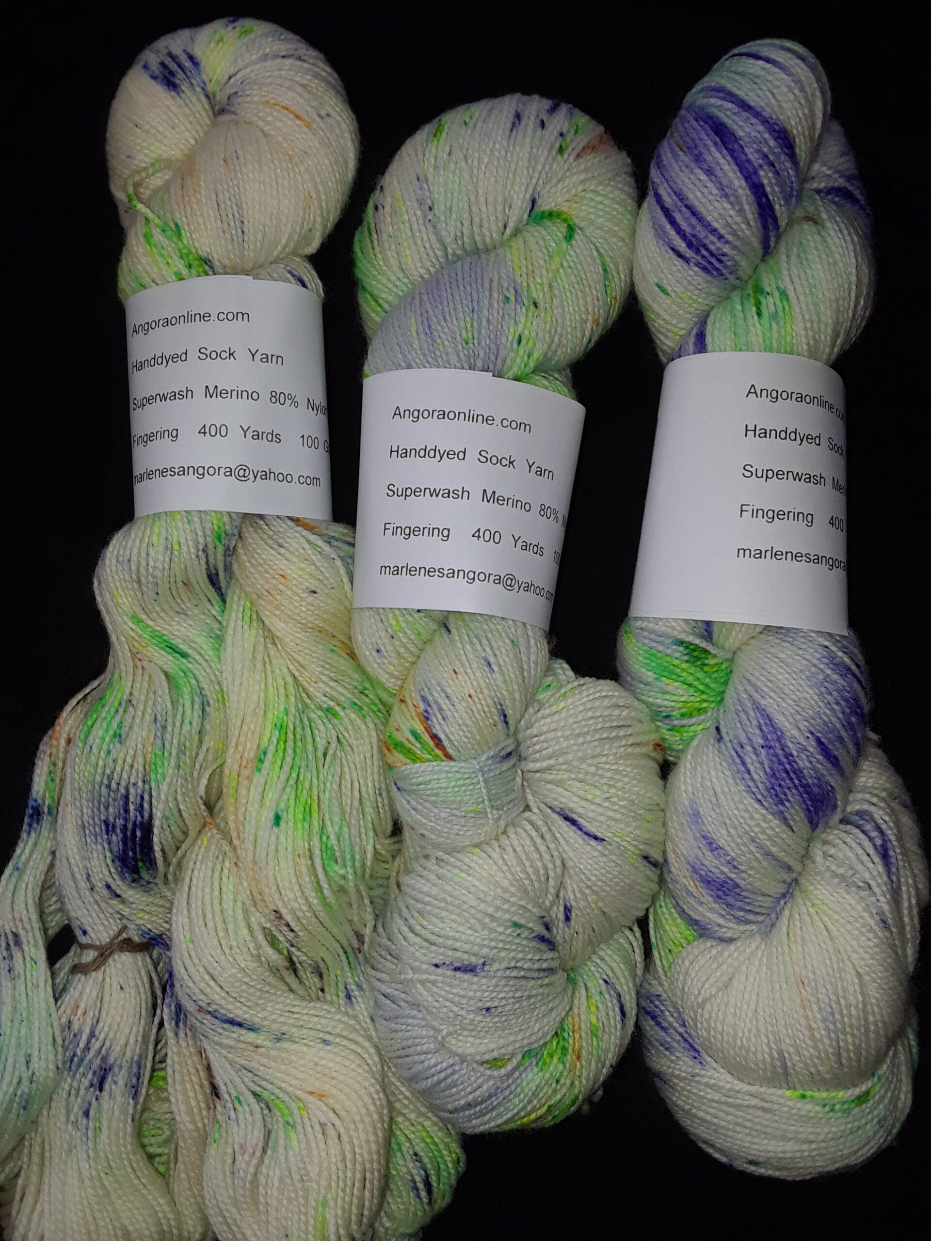 Hand dyed Yarn, Super Speckled Merino Nylon Yarn, Sock Fingering Weight Yarn image 1