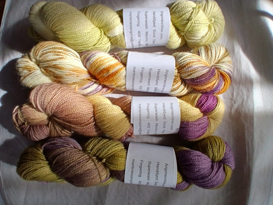 Hand dyed Variegated Merino Nylon Yarn, Fingering Wt. Yarn image 0