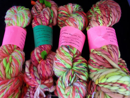 Handspun Yarn Hand dyed Merino Yarn Super Bulky Thick & Thin Yarn image 0