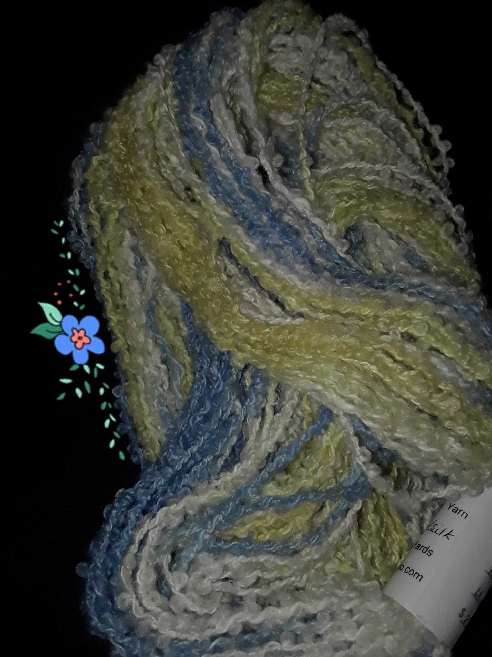 Handspun Handdyed Angora/ Merino/Alpaca/Silk Yarn, D.K. Weight image 0