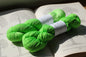 Hand dyed Yarn Neon Green Sock Yarn Sock/ Fingering Yarn image 1