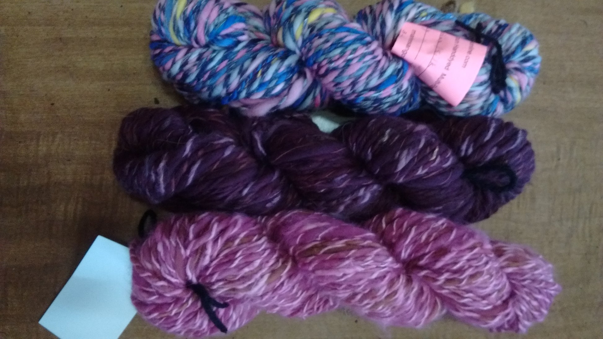 Handspun Hand dyed Angora Merino Yarn, Bulky wt. image 0