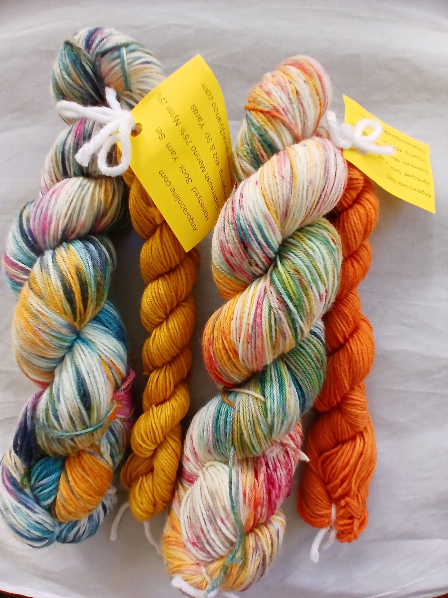 Party Time Sock Yarn Set - Hand dyed Yarn Fingering Yarn image 1