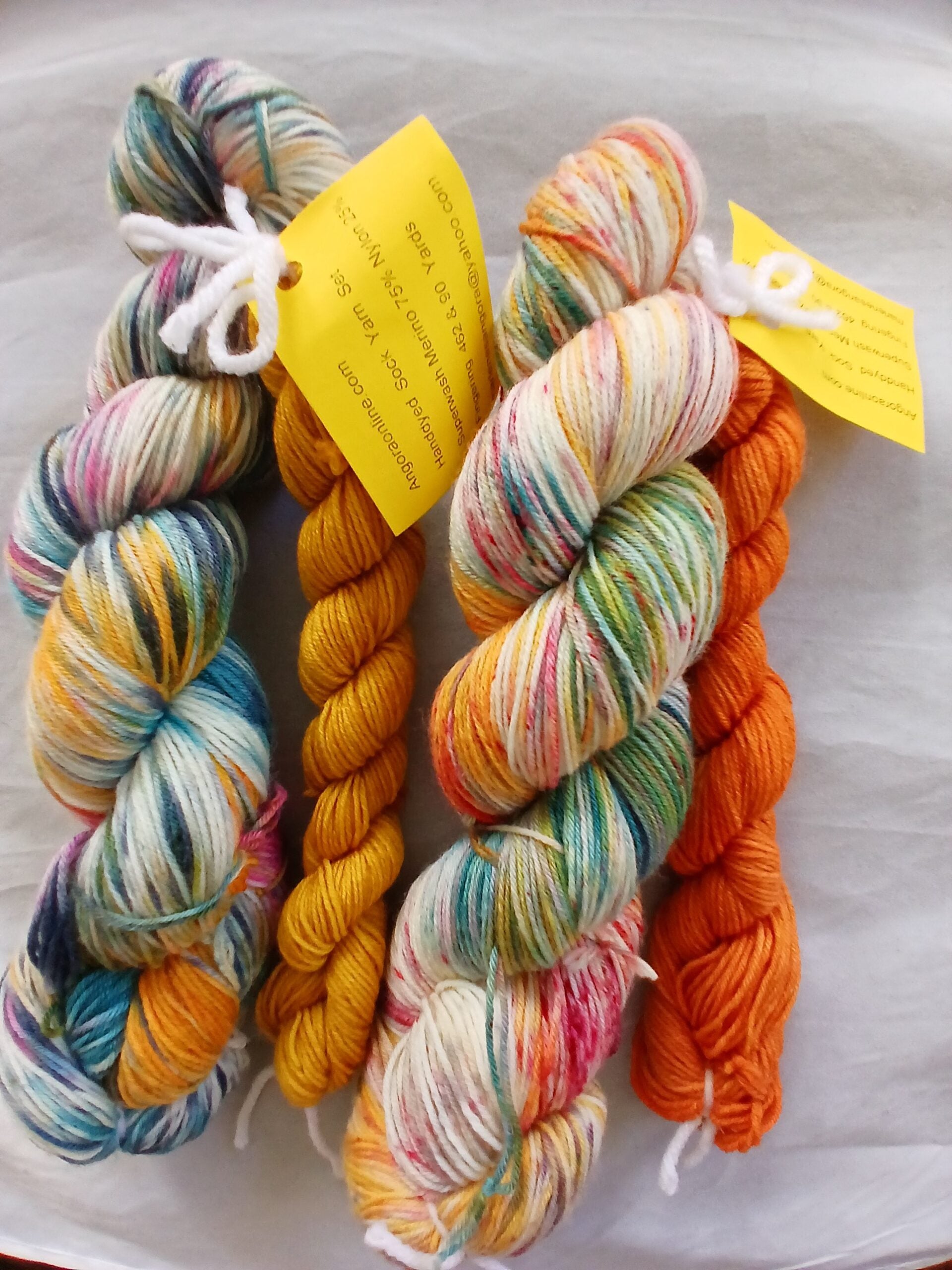 Party Time Sock Yarn Set - Hand dyed Yarn Fingering Yarn image 1