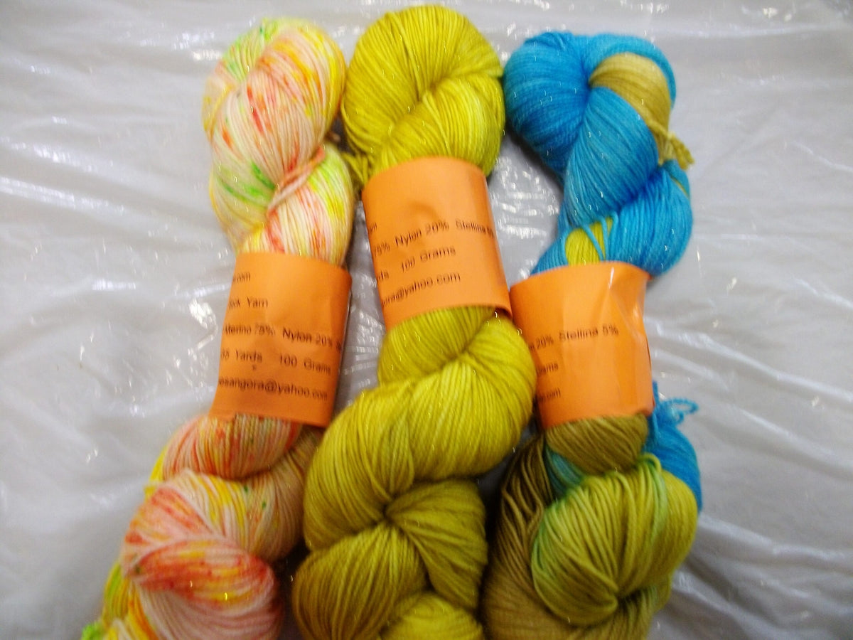 Hand Dyed Yarn Sparkle Yarn, Ready to ship, sock/ fingering Yarn image 0