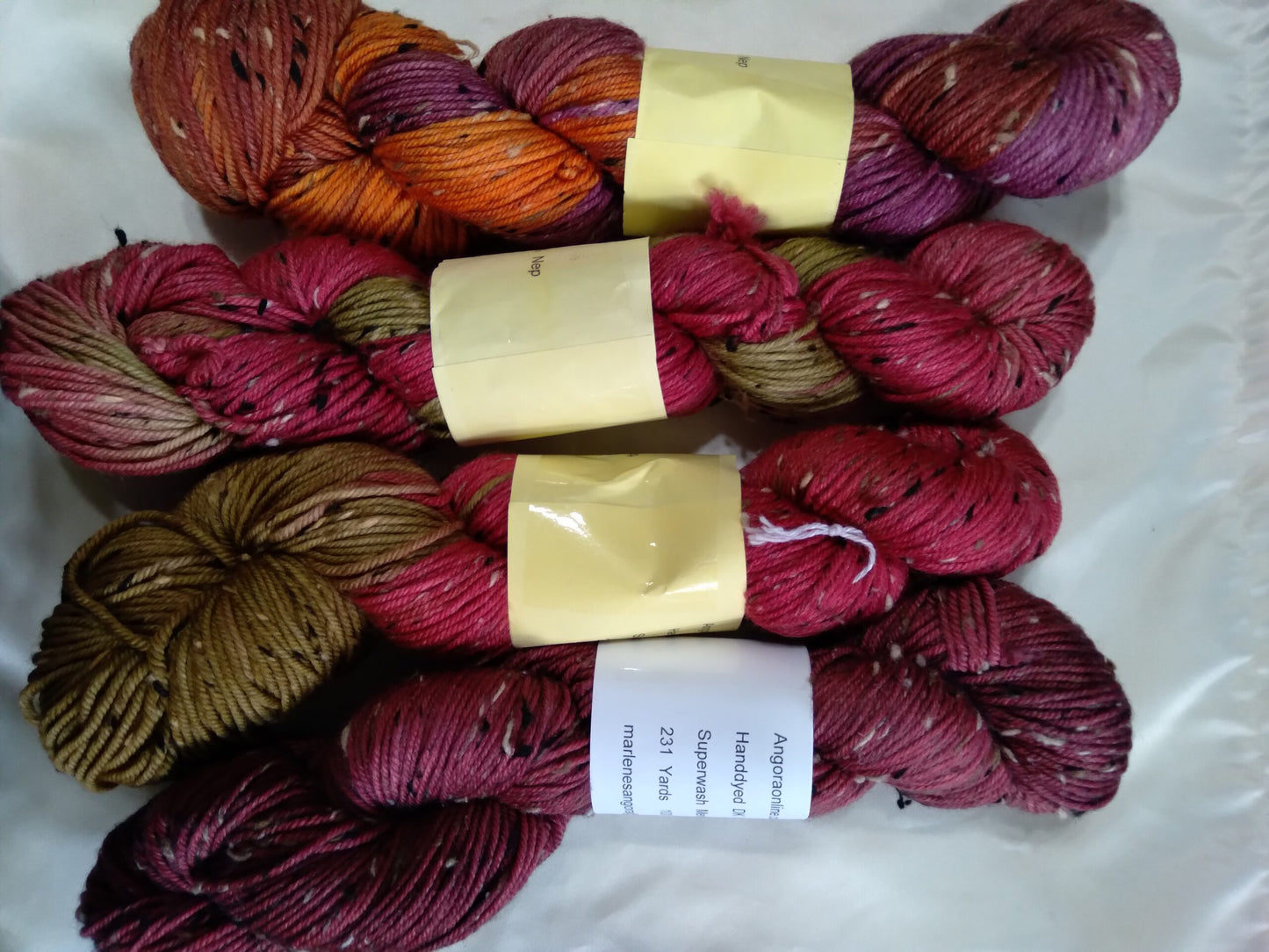 Hand dyed SW 85% Merino & 15% Nep Tweed yarn D.K. weight, 231 yards image 1
