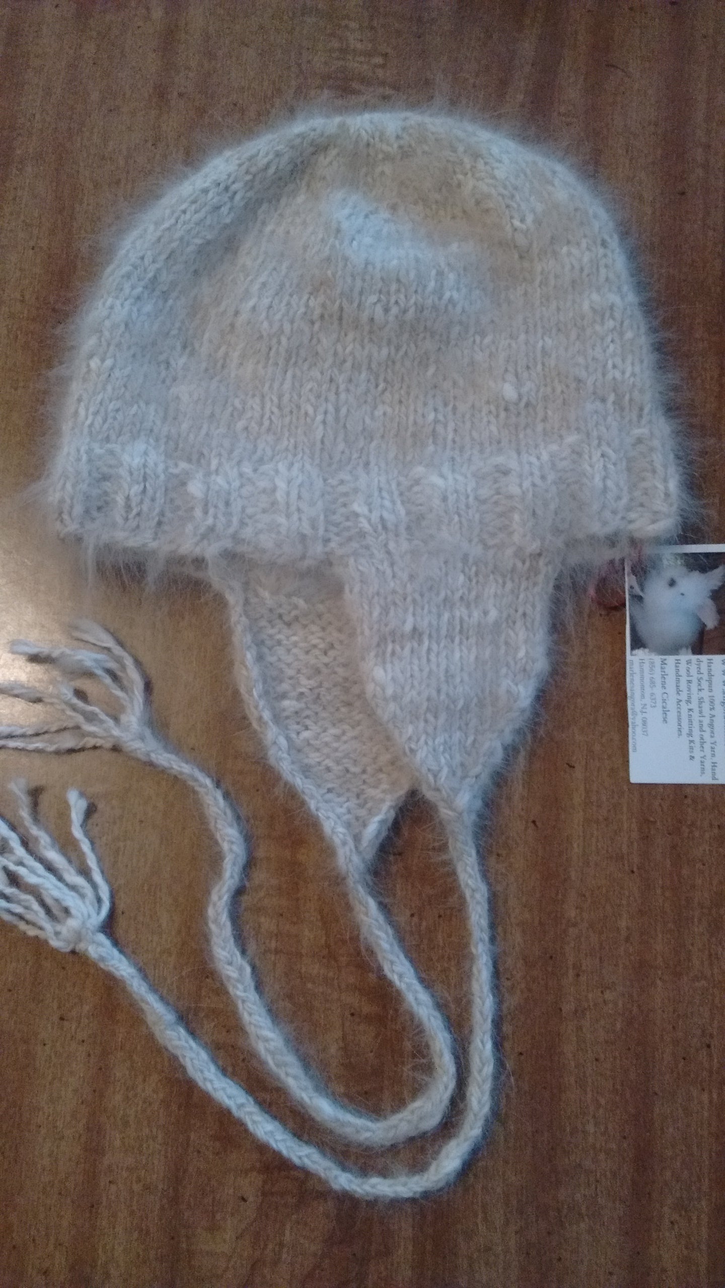 Handspun Natural 100% Angora Rabbit Yarn 100 Yd Worsted Free Pattern image 5