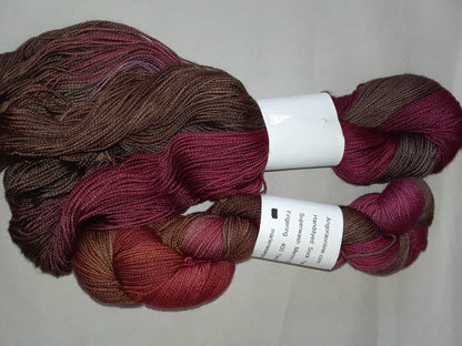 Hand dyed Yarn, Variegated Merino Nylon Yarn, Sock Fingering Weight Yarn image 0
