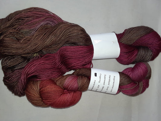 Hand dyed Yarn, Variegated Merino Nylon Yarn, Sock Fingering Weight Yarn image 0