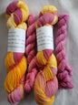 Hand Dyed Sock Yarn Set, Mauve Pink variegated color, Superwash Merino Nylon Fingering Weight 100g & 20g mini image 0