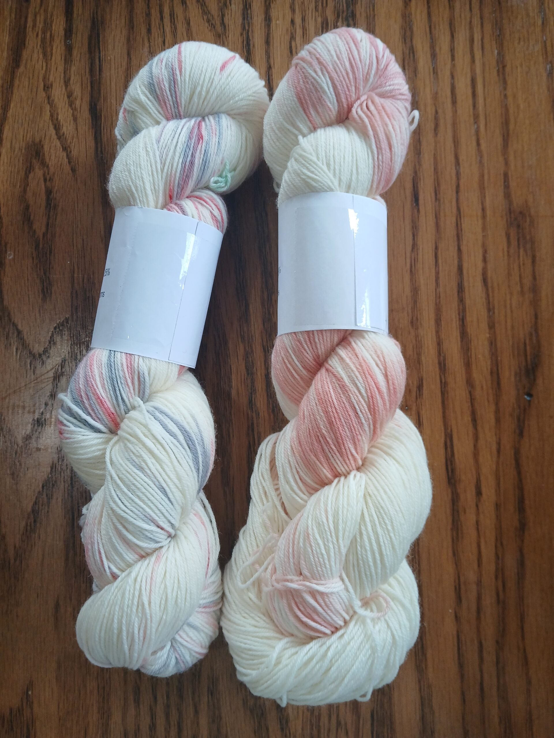 Flamingo Love  ~ Hand dyed yarn - sock / fingering - yarn - knit gift - Salmon pink - Handdyed Yarn - Wool Yarn - Sock Yarn - Superwash Merino image 2