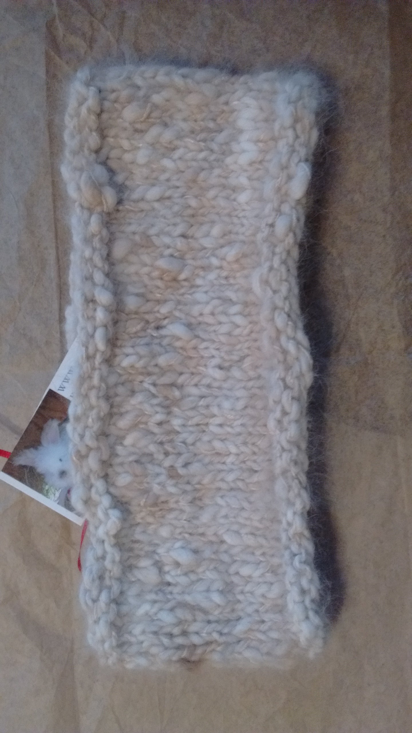 Angora Ear warmer Head band made with 100% Angora in Natural colors image 1