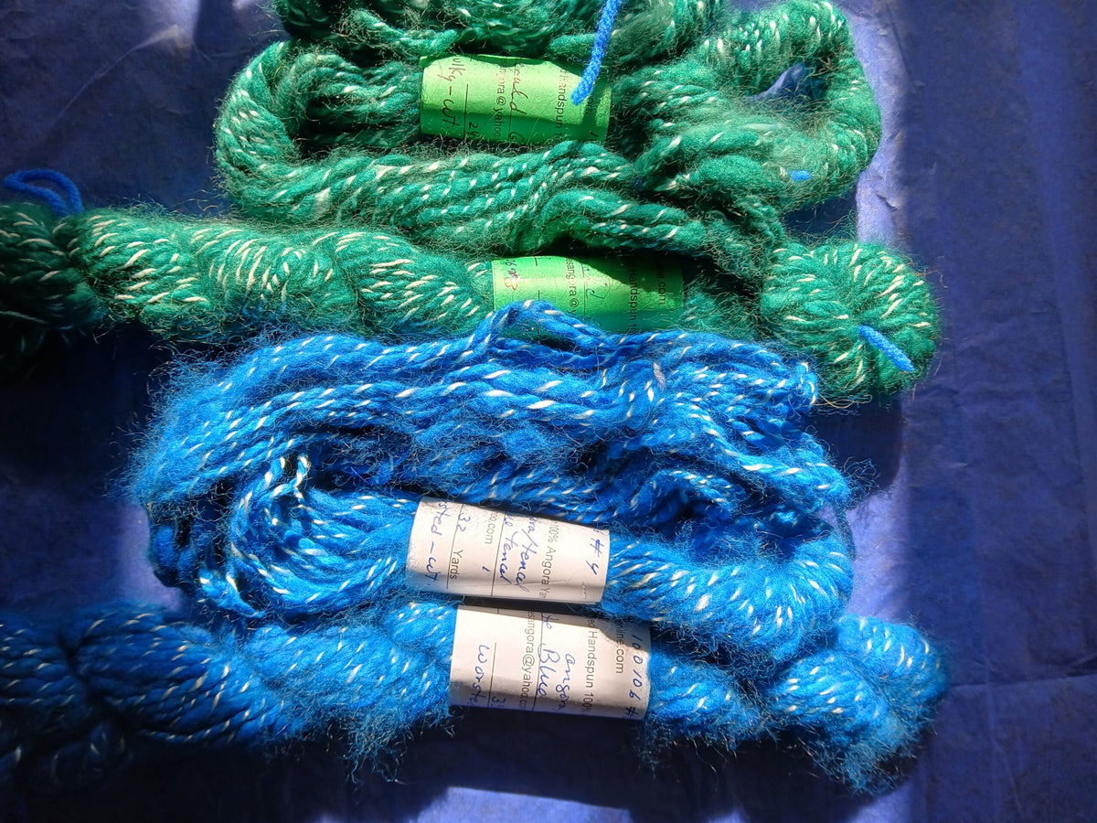 Handspun Hand Dyed Angora Yarn image 3
