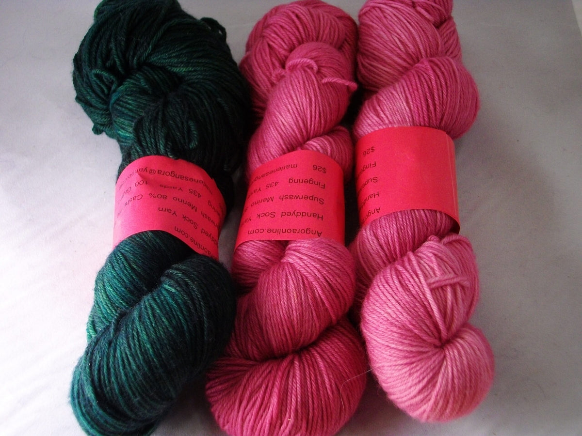 Hand dyed SW Merino Cashmere Nylon Yarn, Fingering image 1