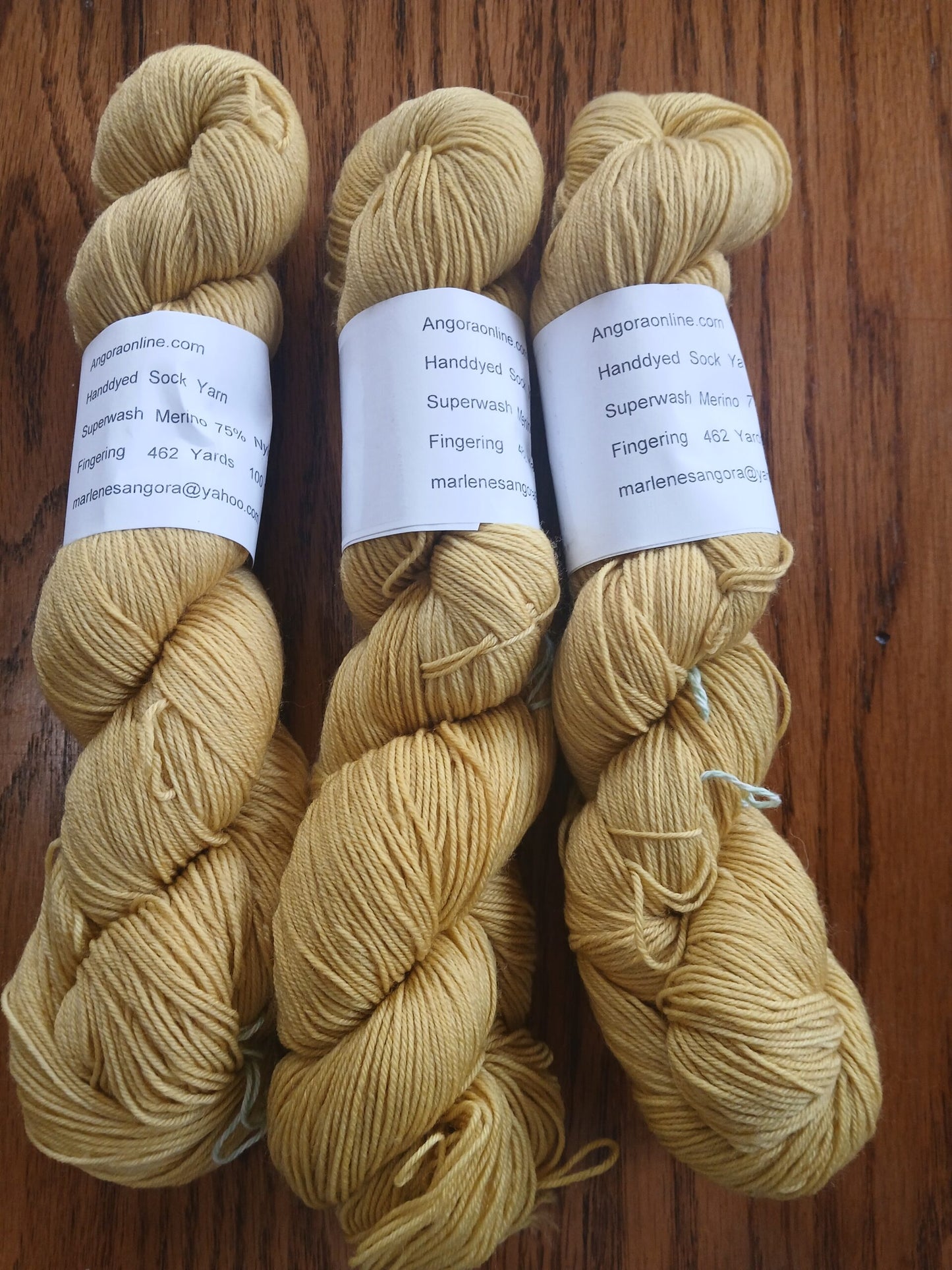 Hand Dyed Sock Yarn | Fingering, Super wash Mustard Yellow Skein for Knitting & Crochet image 0