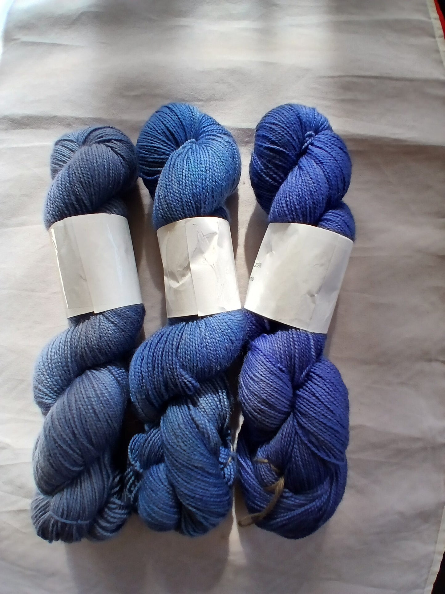 Hand dyed Yarn Blue yarn Fingering/Sock image 1