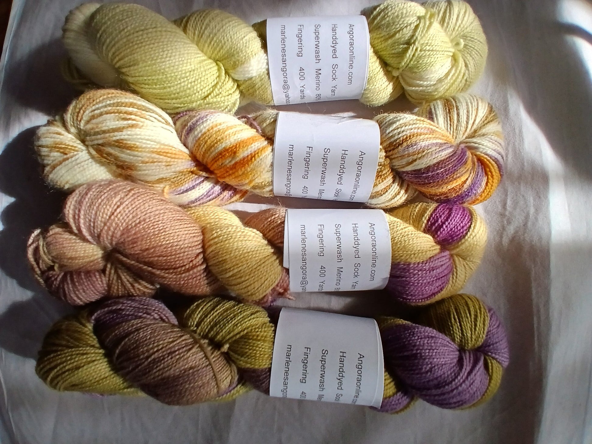 Hand dyed Variegated Merino Nylon Yarn, Fingering Wt. Yarn image 1