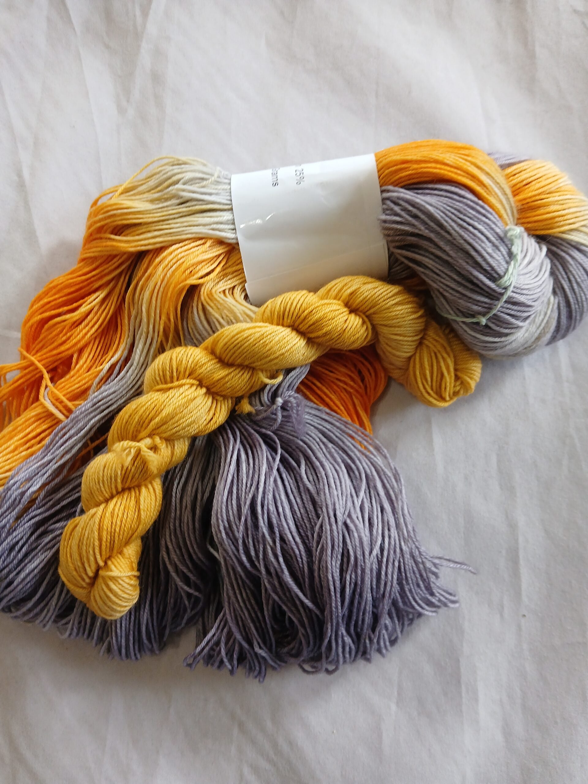 Hand Dyed Sock Yarn Set, variegated color, Superwash Merino Nylon Fingering Weight 100g & 20g mini image 3
