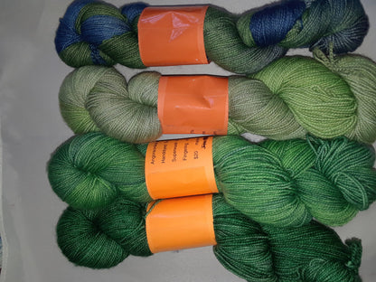 Hand dyed SW Merino Nylon Yarn 400 yd. Sock Yarn image 0