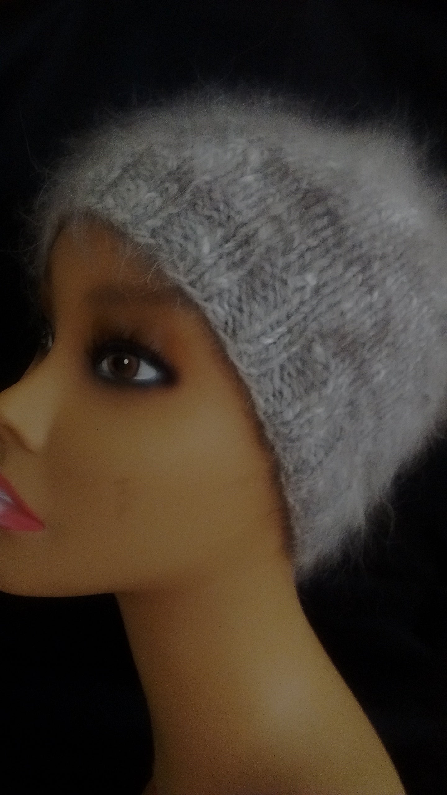 Angora Hat Knitted 100% angora rabbit hat image 8