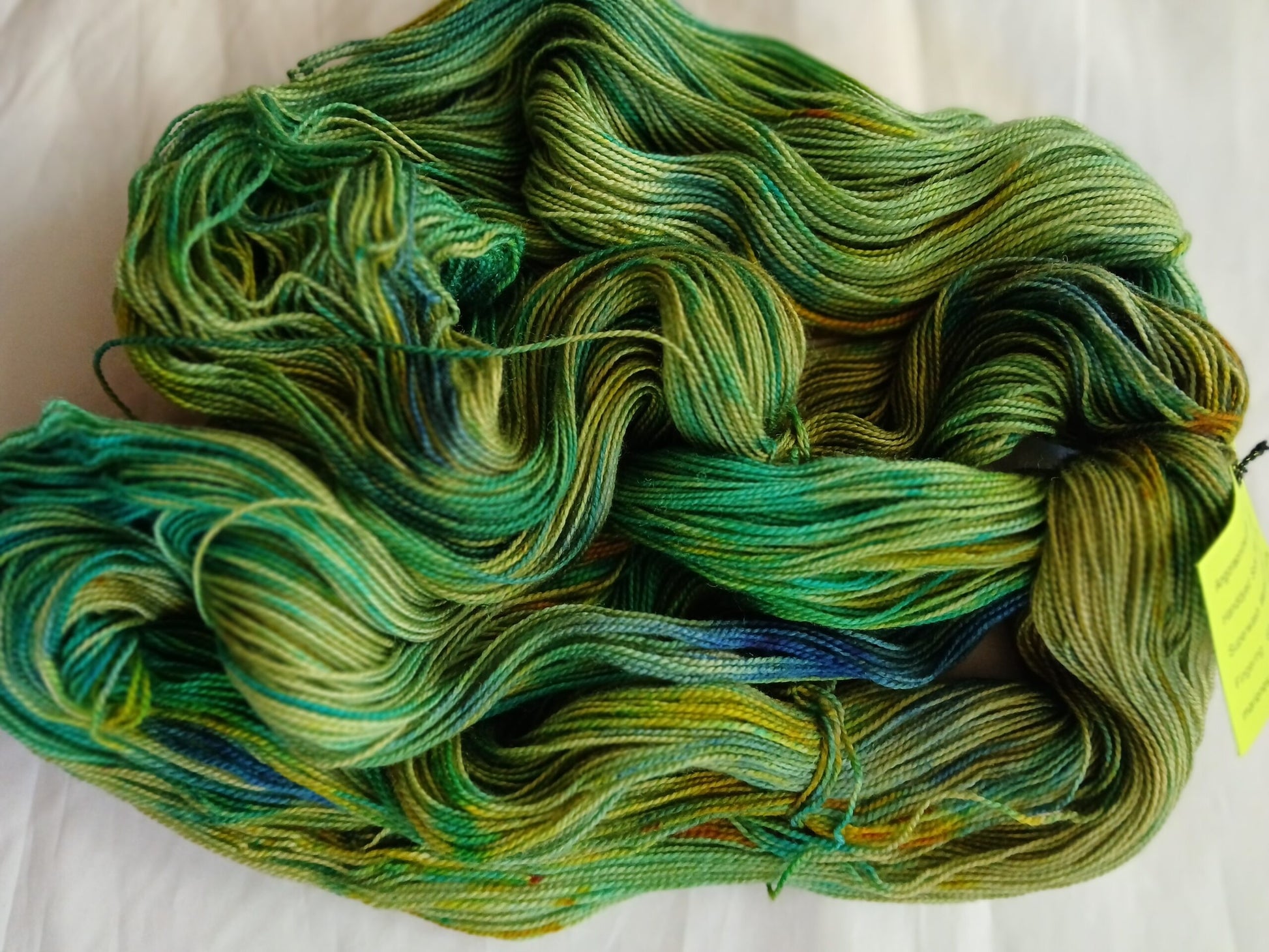 Hand Dyed Sock Yarn, SW 80% Merino/ 20% Silk, 600 yd, 150 grams image 1