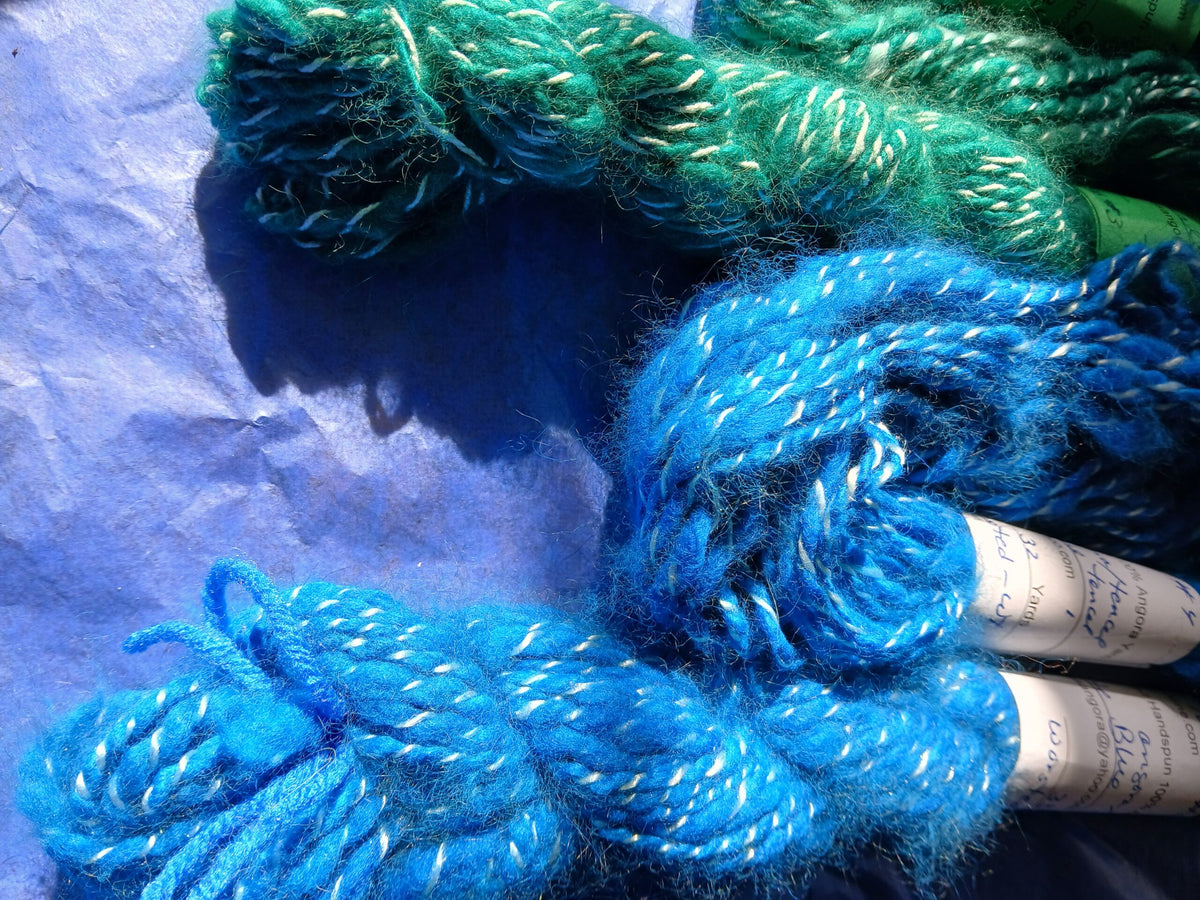 Handspun Hand Dyed Angora Yarn image 4