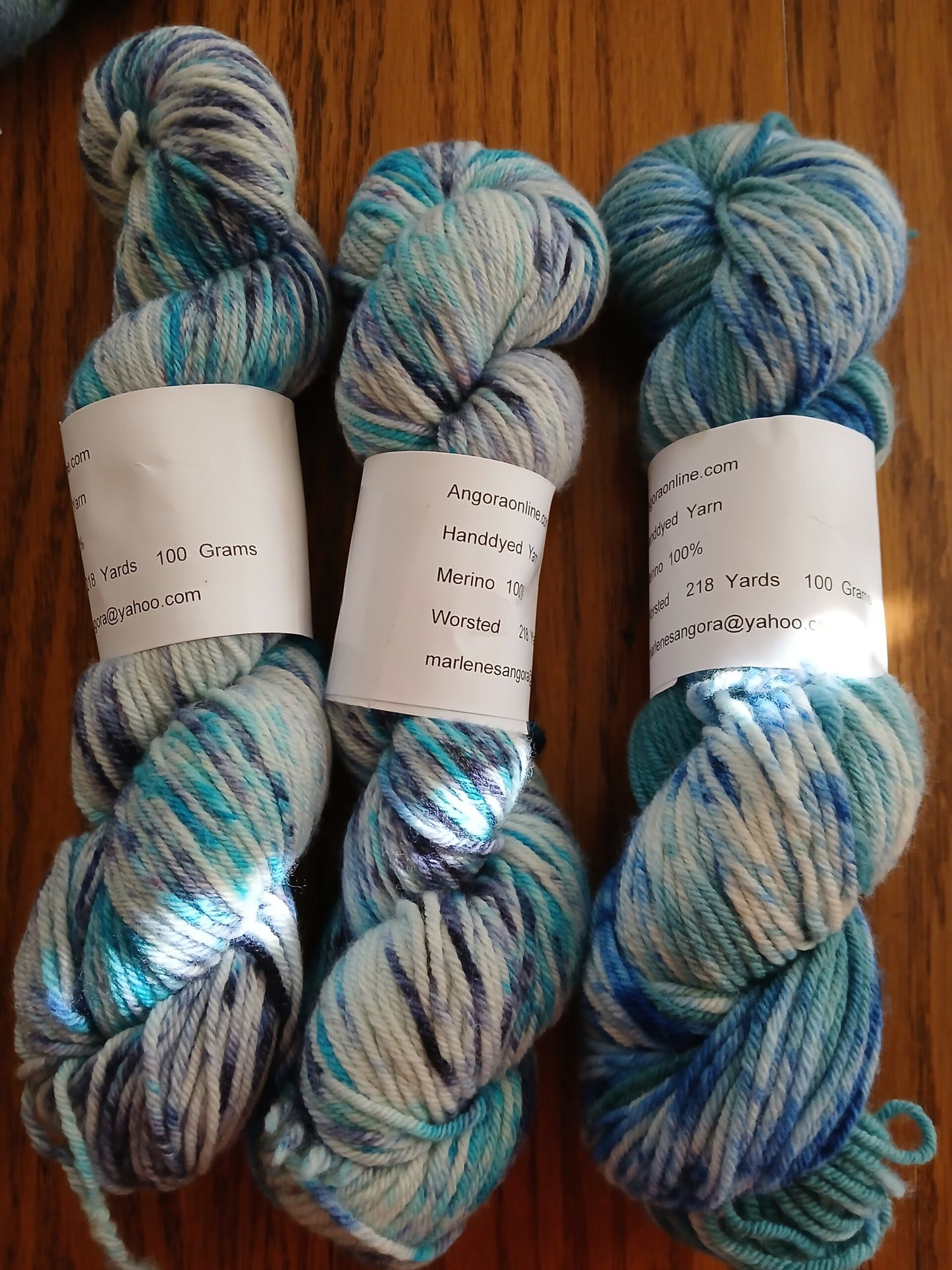 Hand Dyed SW Merino Yarn, Worsted, 218 yd. Ready to Ship image 0