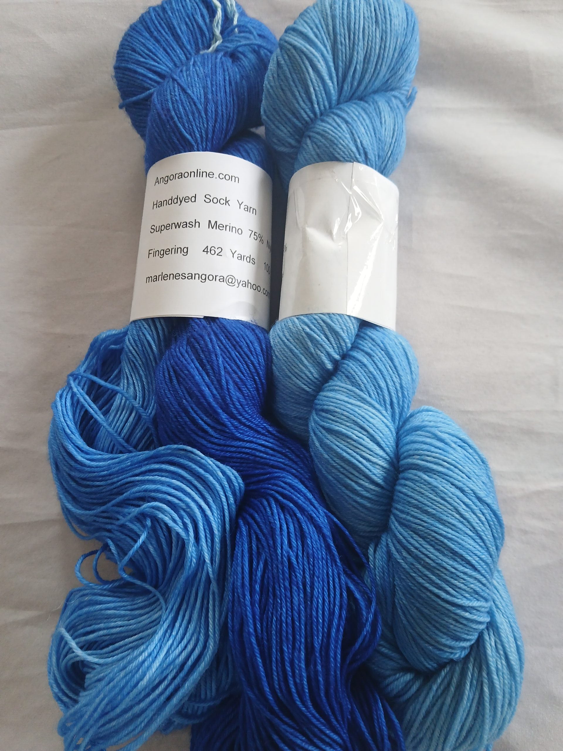Blue Specter - Hand Dyed Variegated Speckled Yarn, Fingering, Superwash Merino Wool Nylon image 0
