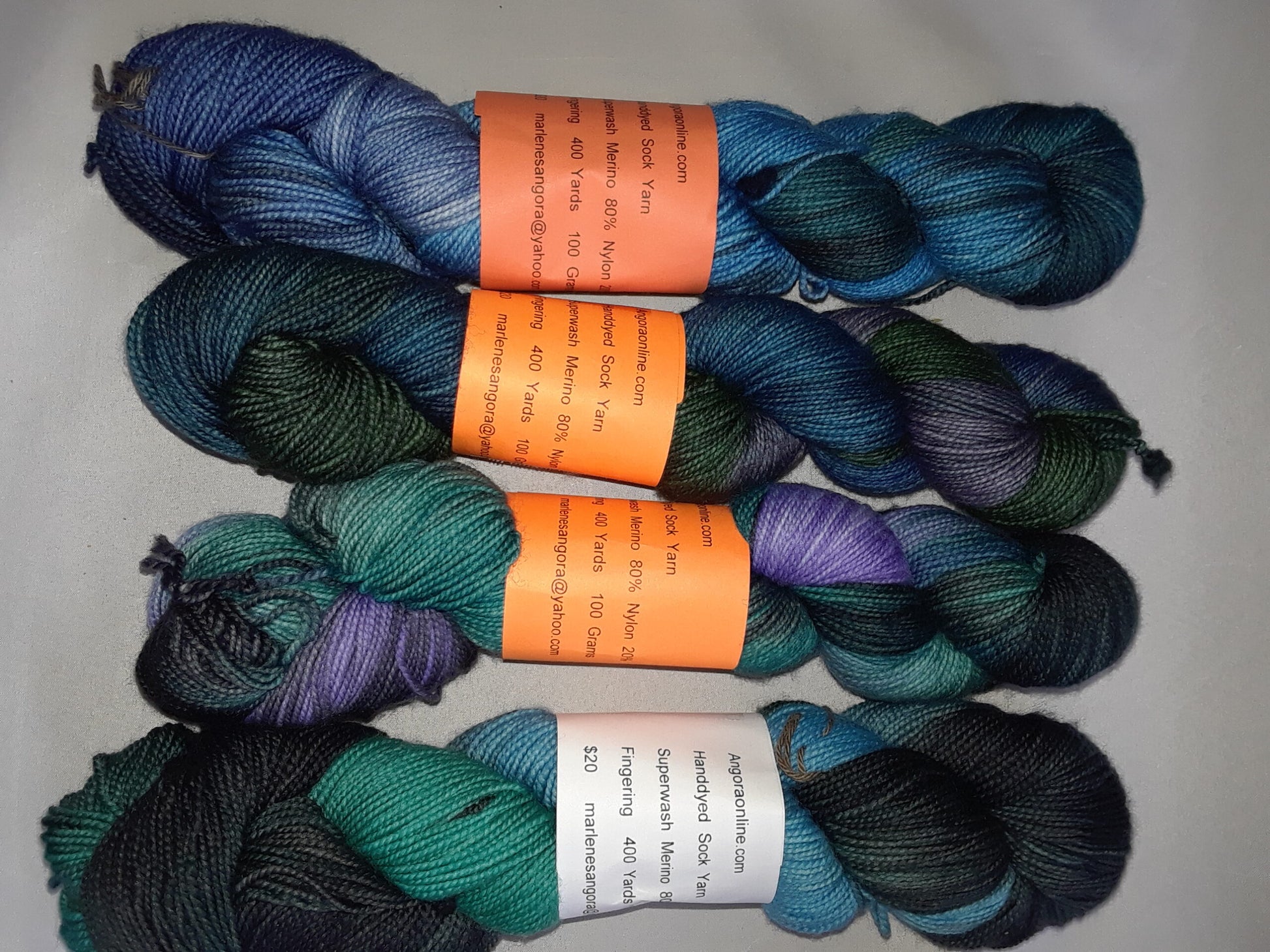 Indie dyed SW Merino Nylon Yarn 400 yd. Sock Yarn image 1
