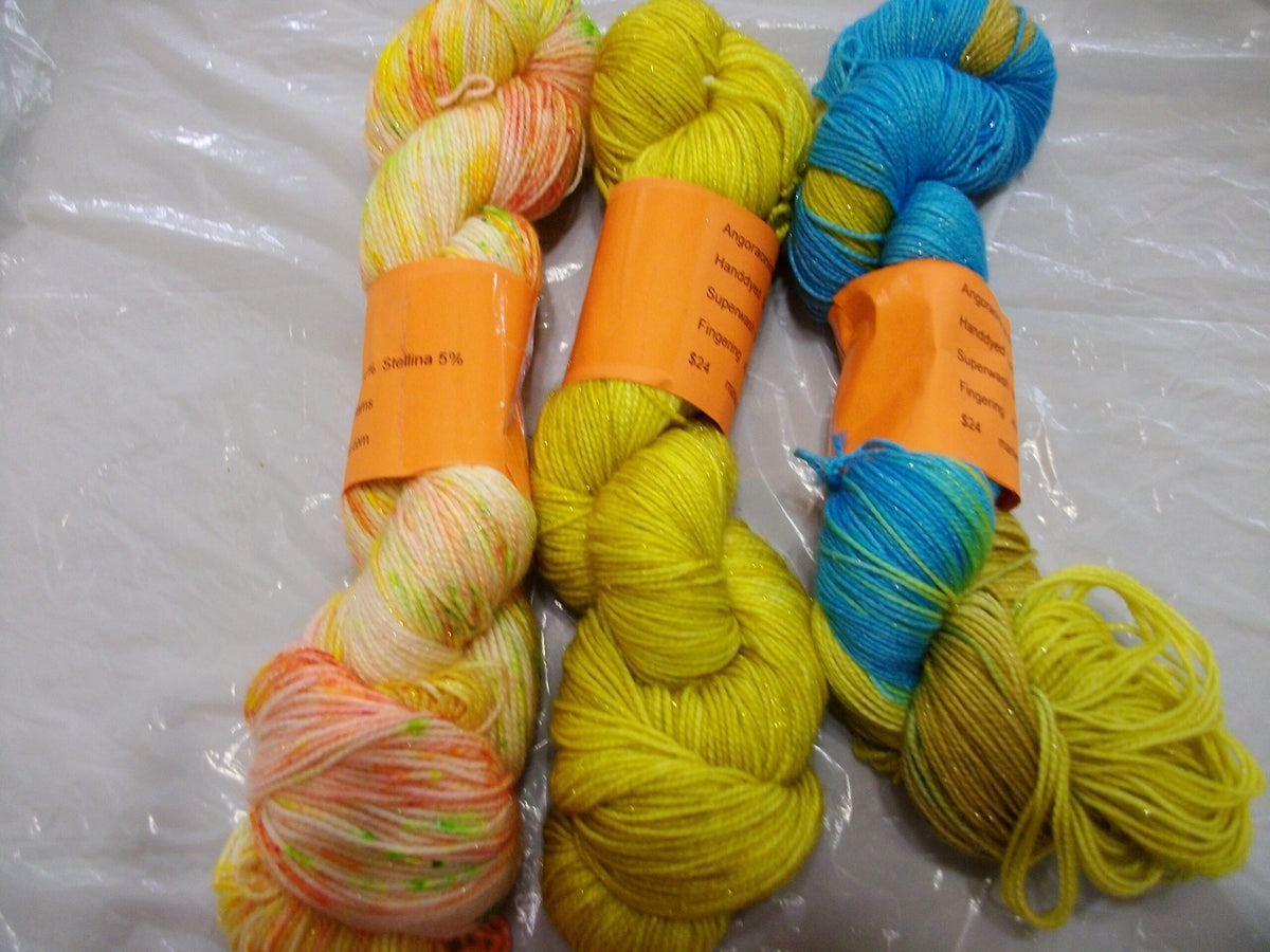 Hand Dyed Yarn Sparkle Yarn, Ready to ship, sock/ fingering Yarn image 1