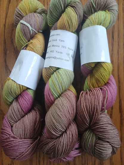 Spring Kisses - Fingering Weight Yarn, Superwash Merino Wool, Indie Dyed Yarn, Hand Dyed, Pullover yarn image 2