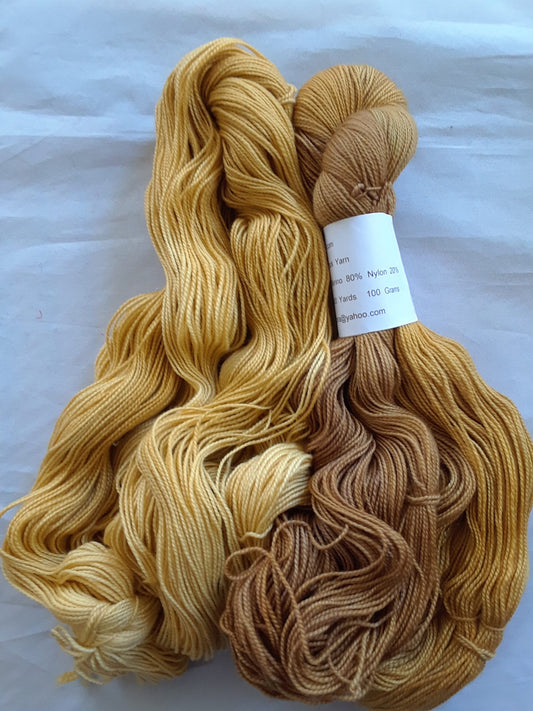 Hand dyed Variegated Merino Nylon Yarn, Fingering Wt. Yarn image 0