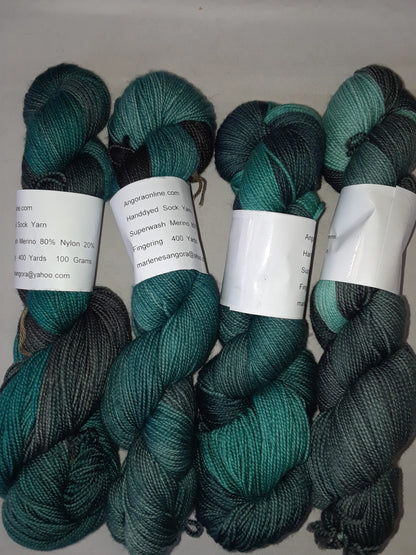 Hand dyed Sock Yarn - SW Sock 80/20 - Superwash Merino Nylon - 400 yd image 1