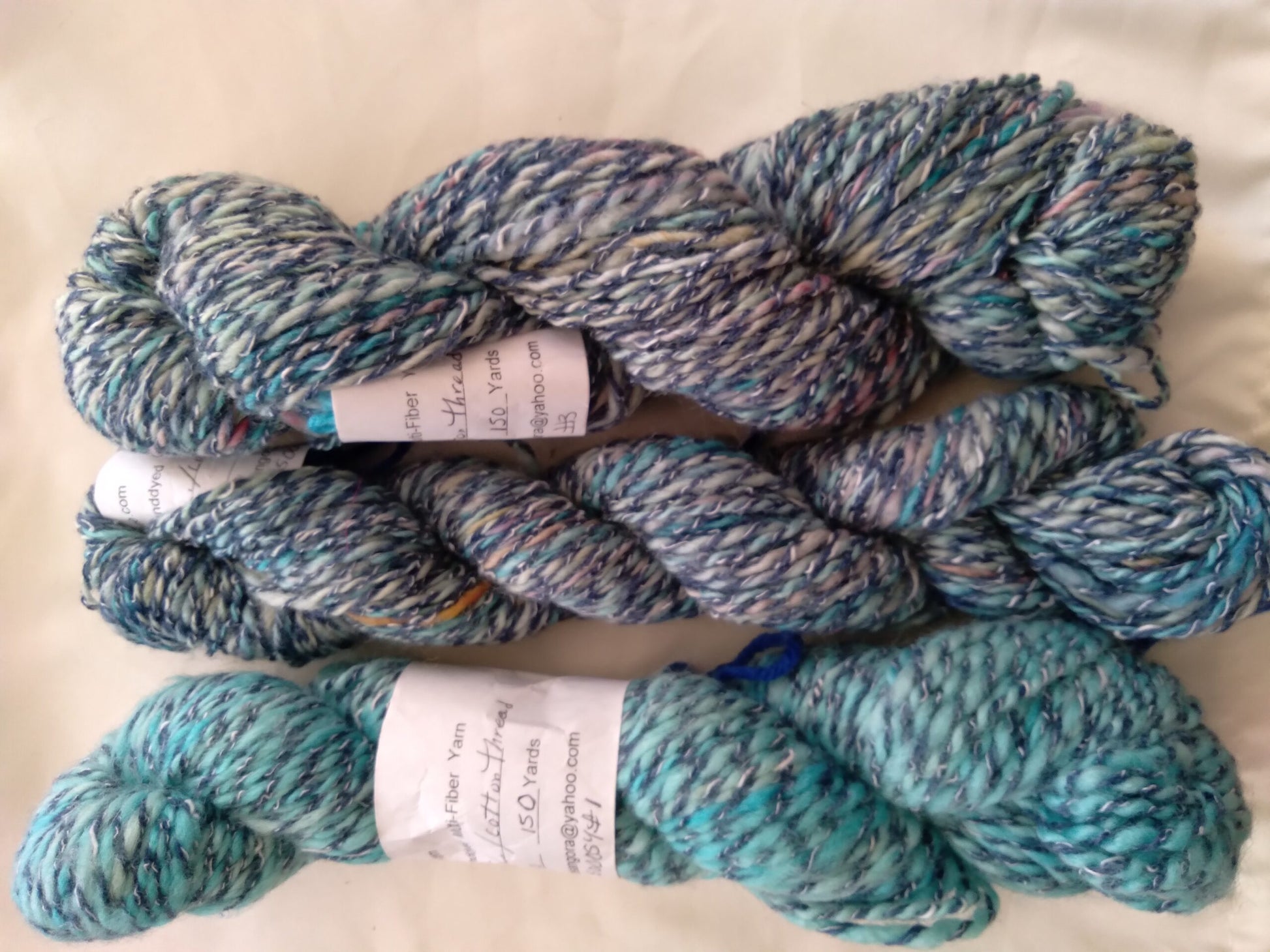 Handspun Hand dyed SW B.F.L. Wool Yarn image 1