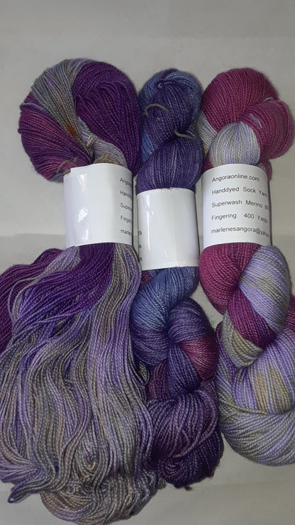 Hand dyed Variegated and Speckled Sock Fingering Weight Yarn image 0