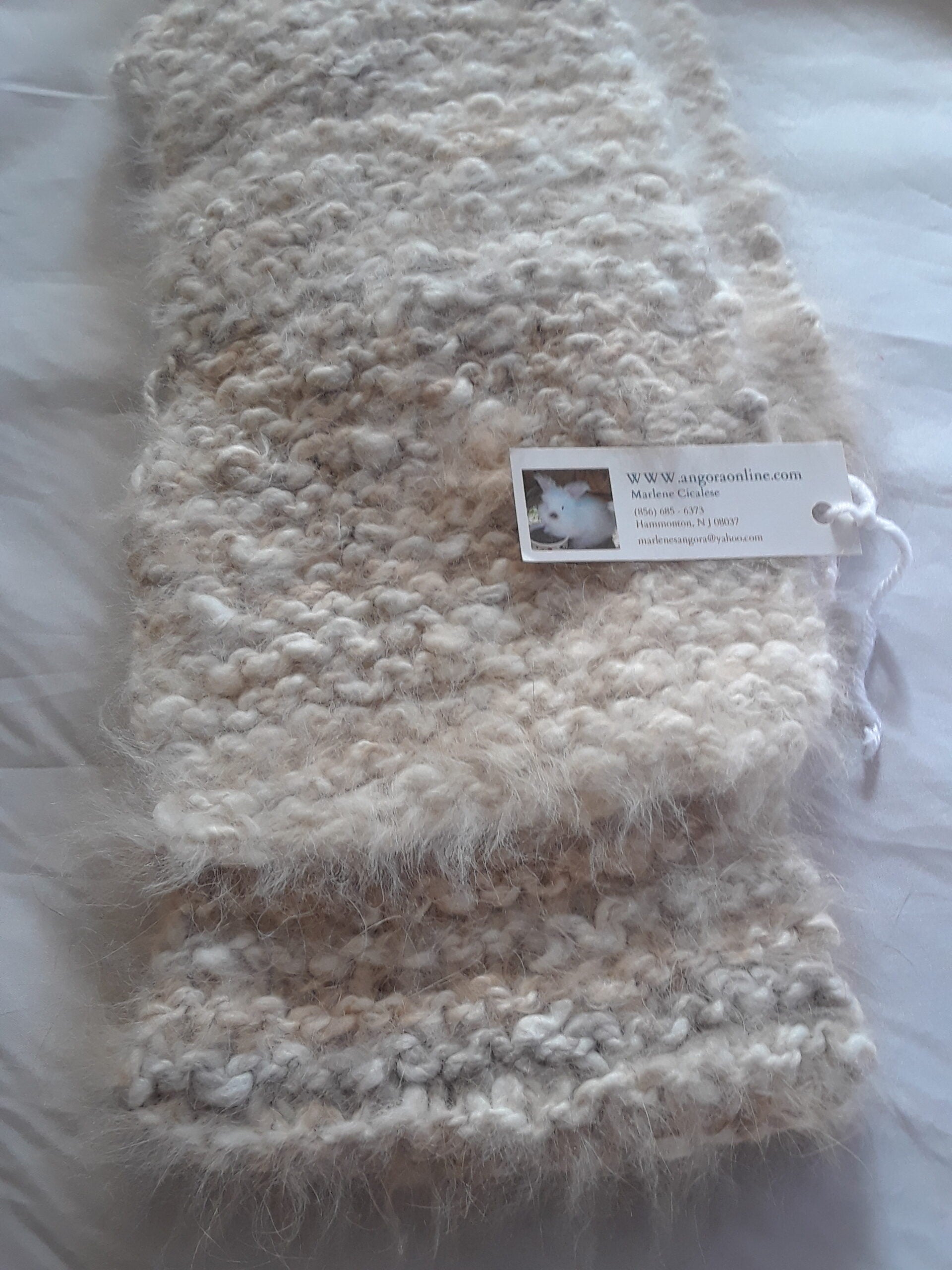 Angora Rabbit Scarf in Natural color Free Shipping in USA image 0