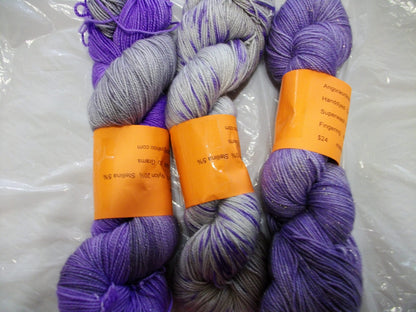 Hand dyed yarn - sparkle yarn - sock / fingering - yarn image 0