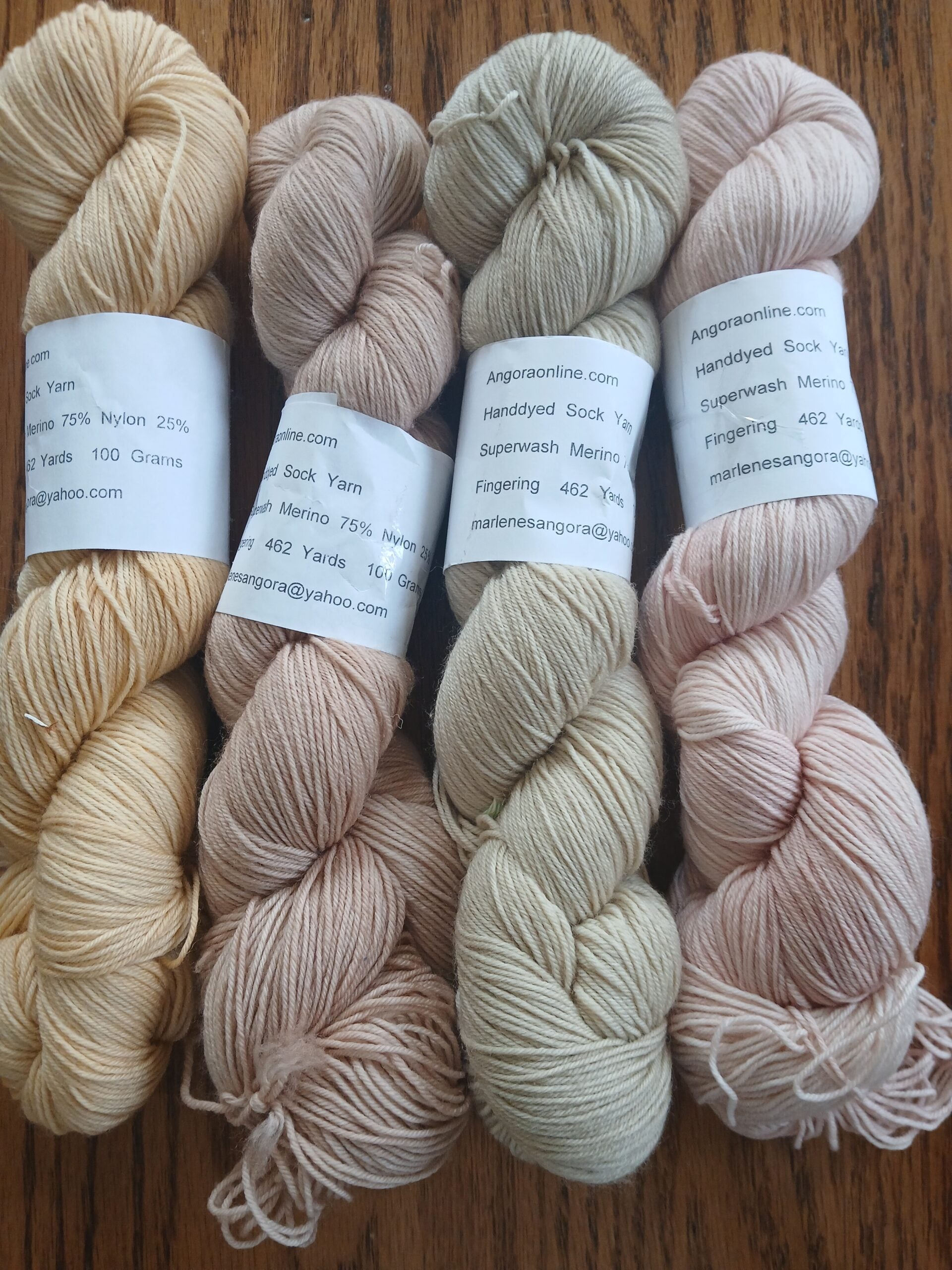 Hand dyed Yarn, Soft Muted Colors Yarn, Sock/ Fingering Yarn image 1